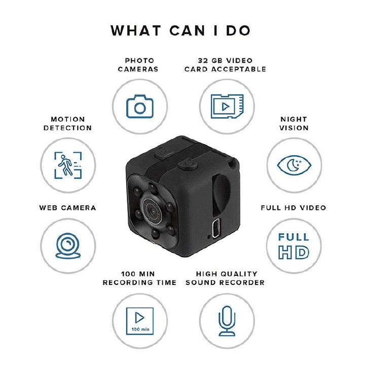 Spy Camera Full HD 1080p Hidden Mini Camera Video Recorder IR Night Vision Webcam