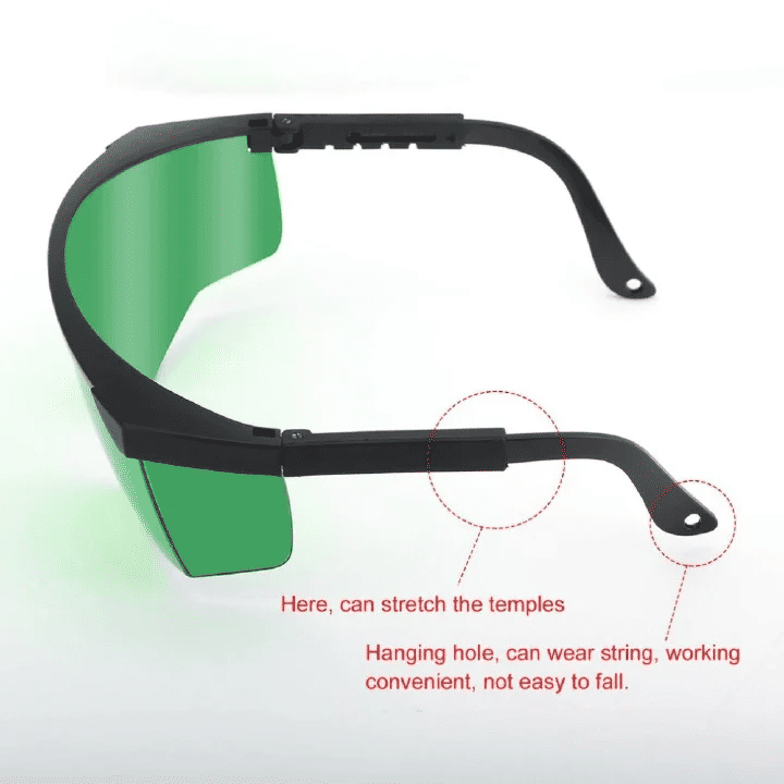 Laser Safety Glasses Durable Plastic Lightweight All-Round Protection for Blue-Violet Nd YAG Excimer Lasers
