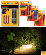 Kodak 9 LED Waterproof Torch with 3 Heavy Duty Batteries 25m Range