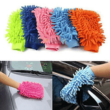 Double Sided Microfiber Car Wash Glove Window Dust Cleaning Towel Kitchen Accessories