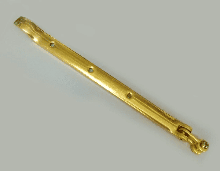 325mm Zinc Alloy Window Stay Brass Plated Casement Arm Fits Left or Right Windows Gold