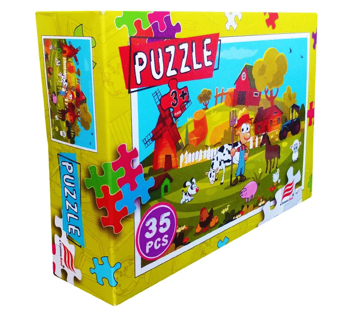 35-Piece Farm Themed Kids Jigsaw Puzzle Preschool Educational Toy Multicoloured