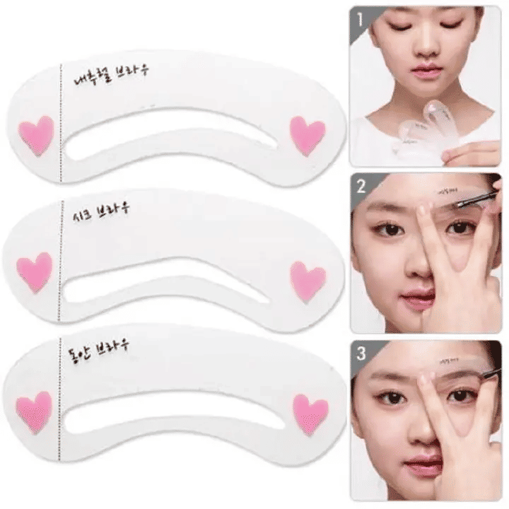 24 Styles Eyebrow Shaping Stencils Makeup Shaper Tools Templates