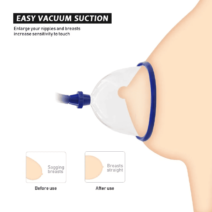 Vacuum Breast Enlargement Pump Nipple Sucker Clitoris Stimulator Adult Sex Toy Clear