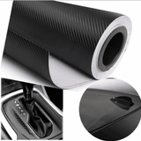 3D Carbon Fiber Vinyl Car Wrap Sheet Roll Film Sticker Decal Black