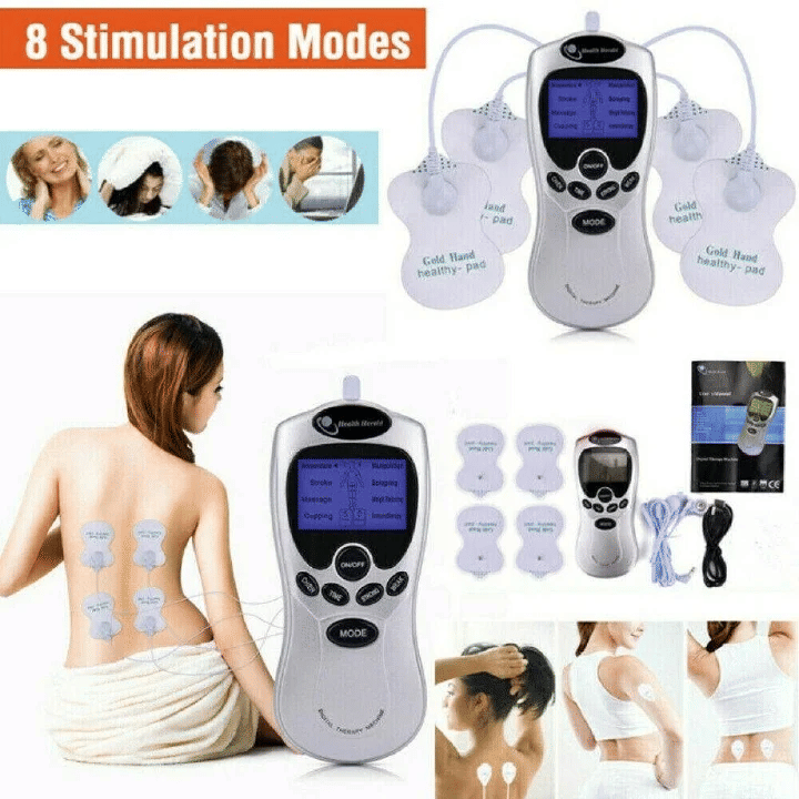 8 Mode Digital Physiotherapy Machine Relax Massager Muscle Stimulator EMS TENS Acupuncture Therapy