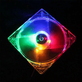 80mm Computer Case Fan 12V LED Silent Cooling Fan with Colorful Lights Clear