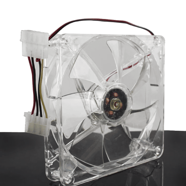 80mm Computer Case Fan 12V LED Silent Cooling Fan with Colorful Lights Clear