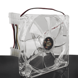 80mm Computer Case Fan 12V LED Silent Cooling Fan with Colorful Lights Clear
