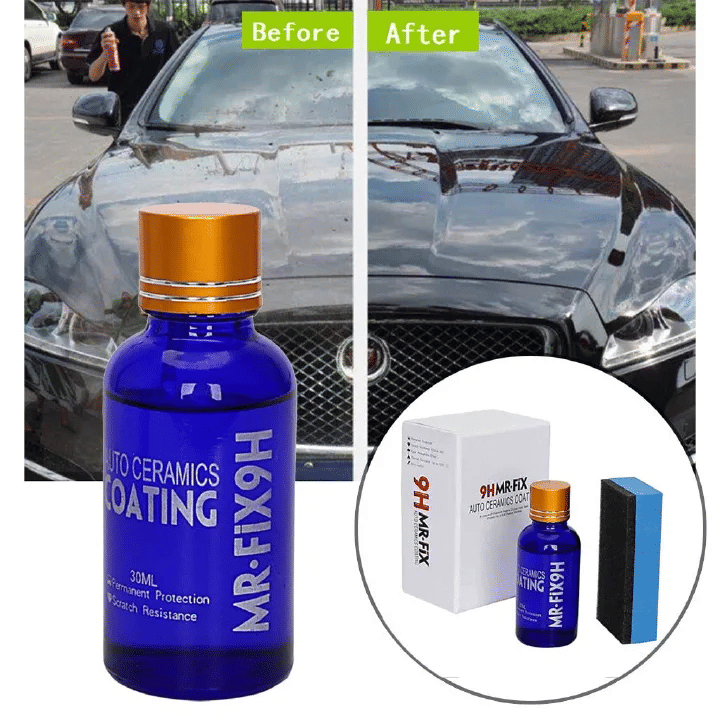 Greyghost Mr Fix 9H Ceramic Coating Kit 30ml Anti Scratch Hydrophobic High Gloss Car Paint Sealant