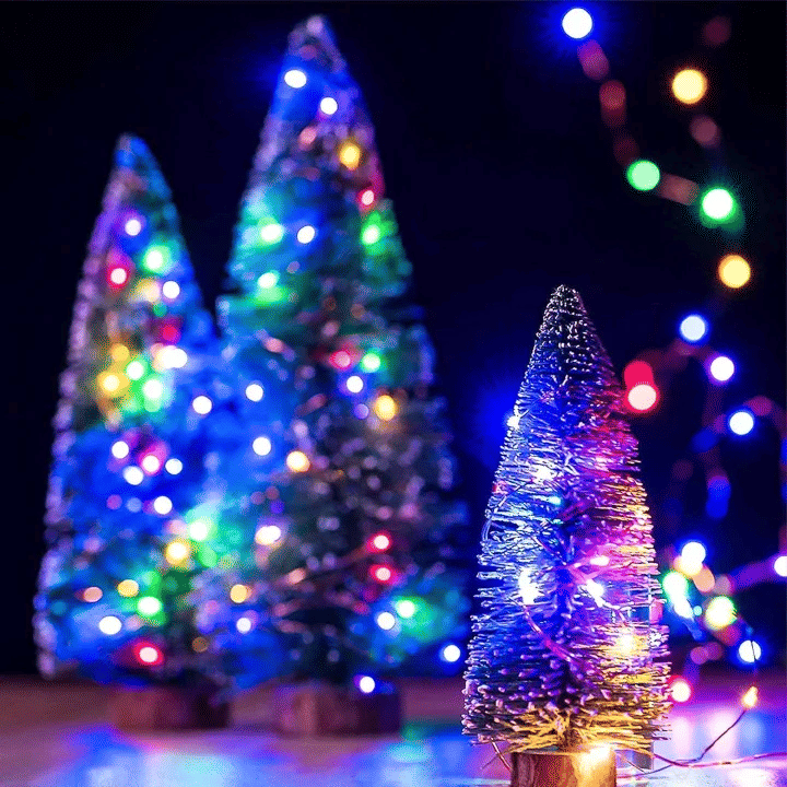 100 LED Solar Fairy Lights 33ft Silver Wire 8 Modes IP65 Waterproof Outdoor Indoor Decorations Multicolour