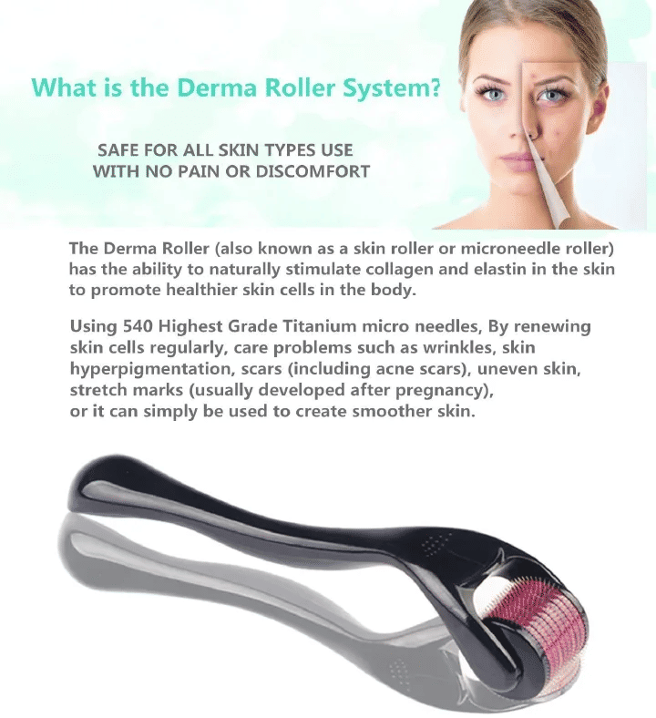 540 Needles Derma Micro Needle Titanium Roller for Anti Hair Loss Hair Regrowth
