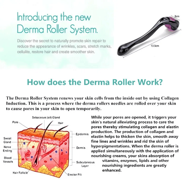 540 Needles Derma Micro Needle Titanium Roller for Anti Hair Loss Hair Regrowth
