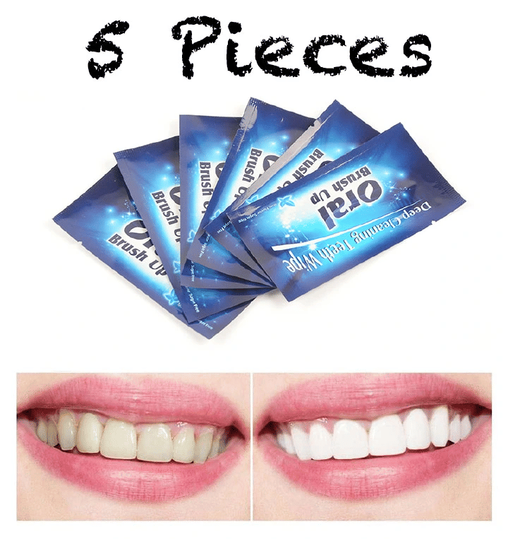 5 Pieces Teeth Wipe Oral Brush Up Finger For Deep Cleaning Wipes Dental Tooth Oral Hygiene Teeth Whitening