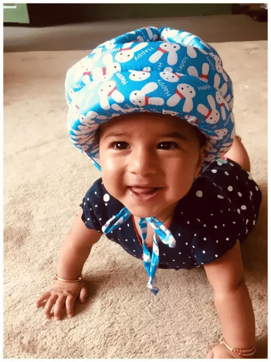 Baby Safety Helmet Anti-Collision Walking Hat Adjustable Head Protector Green
