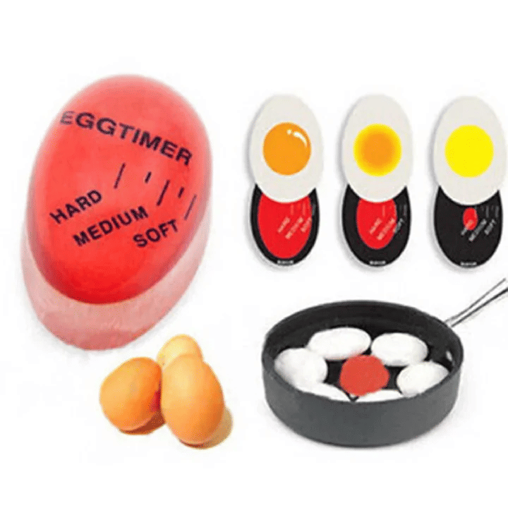 Color Changing Egg Timer Kitchen Boiled Eggs Cooking Tool Red