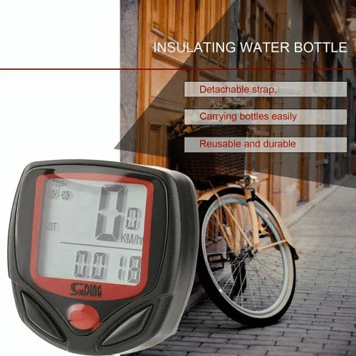 Sunding Bicycle Speedometer Waterproof Bike Cycle LCD Display Digital Computer Odometer