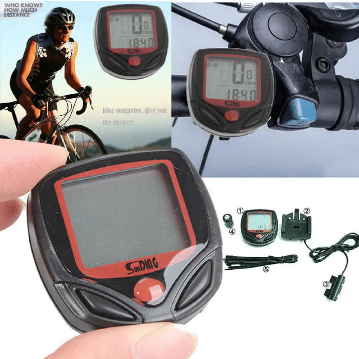 Sunding Bicycle Speedometer Waterproof Bike Cycle LCD Display Digital Computer Odometer