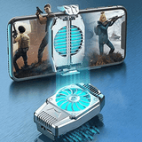 Rechargeable Mobile Phone Cooler Bracket Stand Cooling Fan Radiator LED Light Gaming iPhone Android
