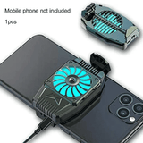 Rechargeable Mobile Phone Cooler Bracket Stand Cooling Fan Radiator LED Light Gaming iPhone Android