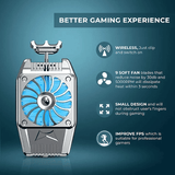 Rechargeable Mobile Phone Cooler Bracket Stand Cooling Fan Radiator LED Light Gaming iPhone Android
