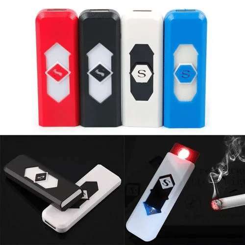 Portable USB Rechargeable Flameless Lighter Windproof Cigarette Gadget
