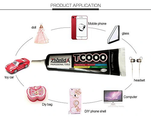 TC000 Black Super Glue 50ml High Viscosity Multi-Purpose Adhesive for Phone Screen Repair