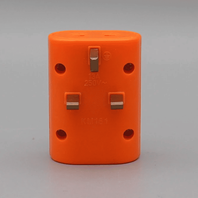 3 AC Sockets Multi Plug Portable Electrical Outlet Extender Splitter 3 Prong to 2 Prong Adapter Mini Wall Tap Power Plug Expander