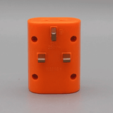 3 AC Sockets Multi Plug Portable Electrical Outlet Extender Splitter 3 Prong to 2 Prong Adapter Mini Wall Tap Power Plug Expander