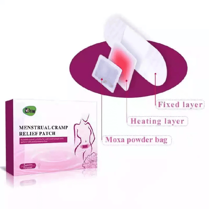 Menstrual Cramp Pain Relief Heat Patches Feminine Period Pain Relief Pack of 5