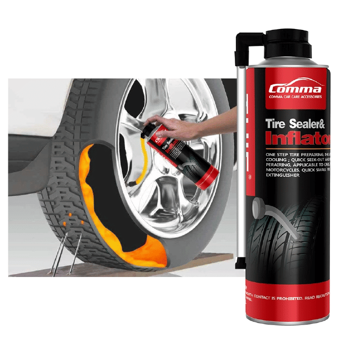 450ml Tire Sealer & Inflator Emergency Puncture Repair Non-Flammable Formula