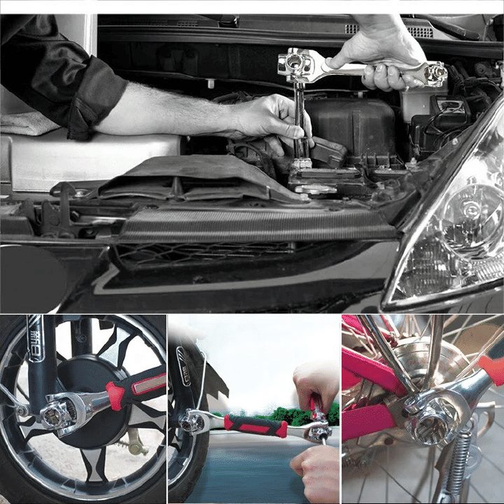 48-in-1 Professional Multi Socket Wrench 360° Rotating Head Universal Adjustable Handle Hand Tool for Electronics Home Improvements