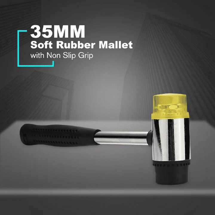 Kilimall Soft Rubber Mallet Hammer Double Faced Non-Slip Plastic Grip DIY Window Bead Tool