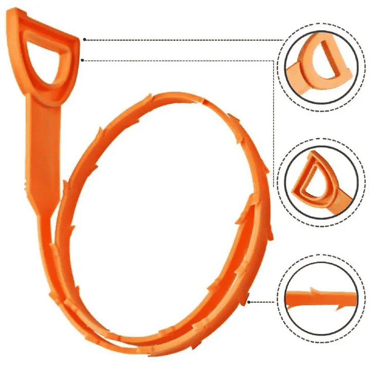 Snake Drain Sink Cleaner Removes Clogged Hairs Bathroom Shower Kitchen Tools