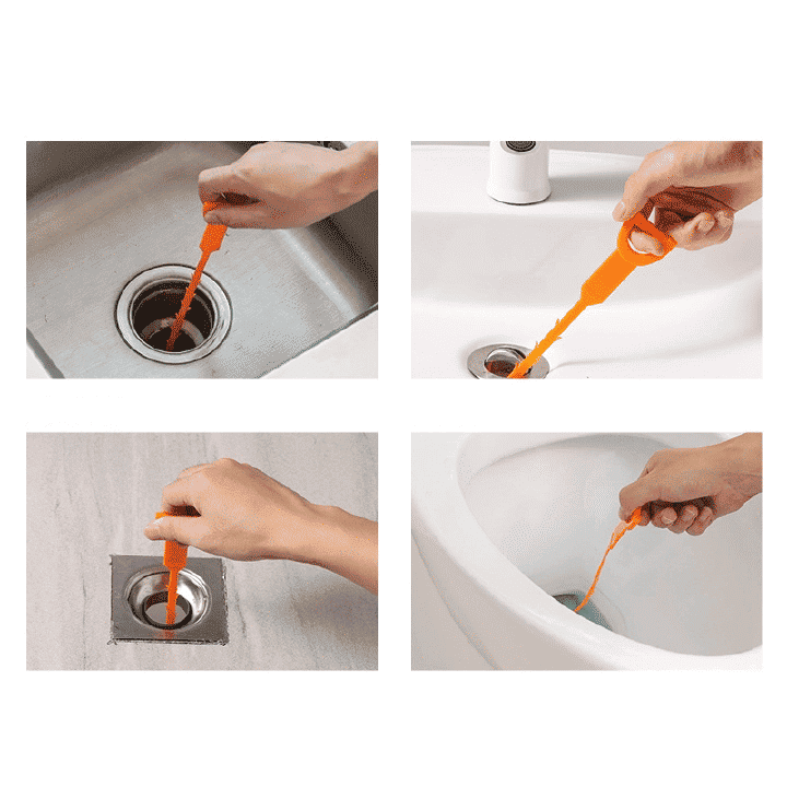 Snake Drain Sink Cleaner Removes Clogged Hairs Bathroom Shower Kitchen Tools