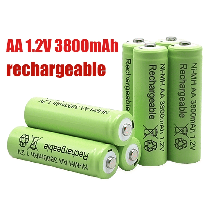 1.2V AA 3800mAh Ni-MH Rechargeable Batteries