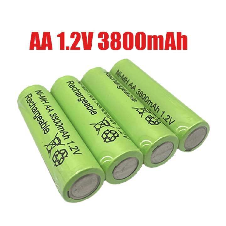 1.2V AA 3800mAh Ni-MH Rechargeable Batteries