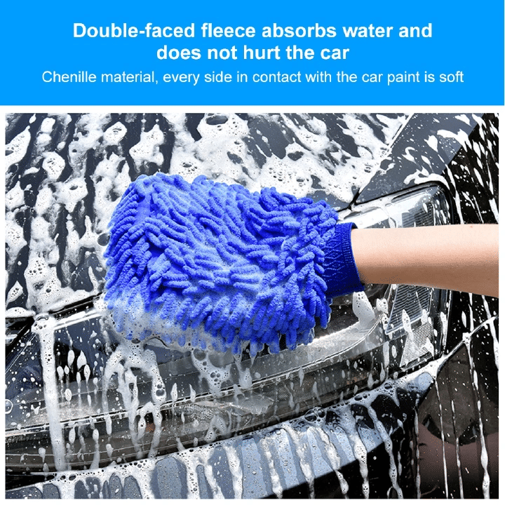 Kleaner 2-in-1 Multipurpose Chenille Mesh Mitt Glove Car Computer Home Kitchen Appliance Cleaning