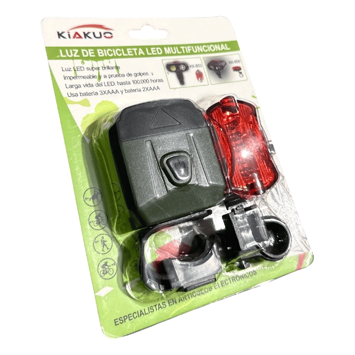 COB LED Bicycle Headlight Taillight Set Front Rear Kiakuo Bike Cycling Warning Safety Lights