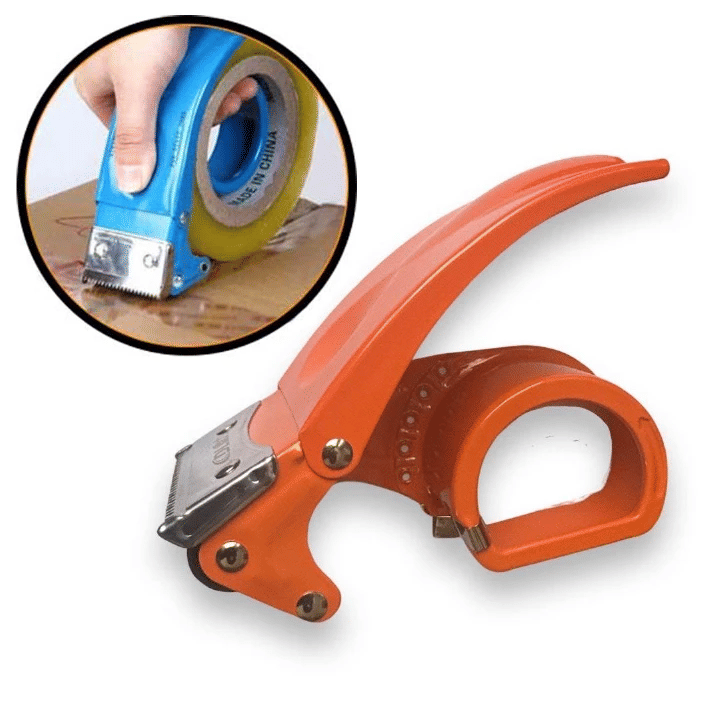 Manual Carton Sealer Tape Cutter Dispenser Stainless Steel 60mm Width Easy Operate Jar Cutting Machine