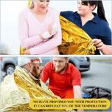 Outdoor Survival Waterproof Emergency Thermal Blanket 210x130cm Reusable Mylar Foil Gold