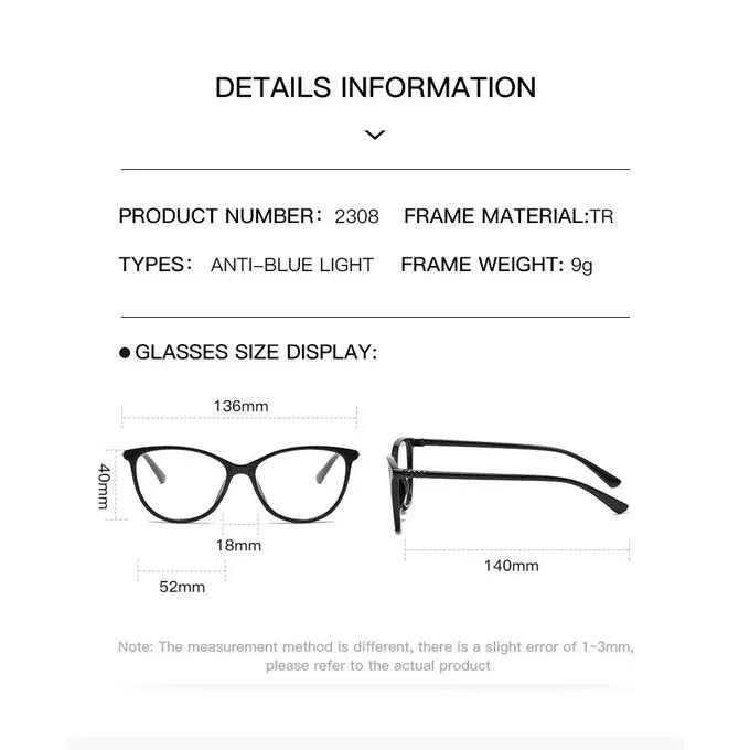 Girls' Cat Eye Photochromic Small Frame Reading Glasses Champagne Anti Blue Light