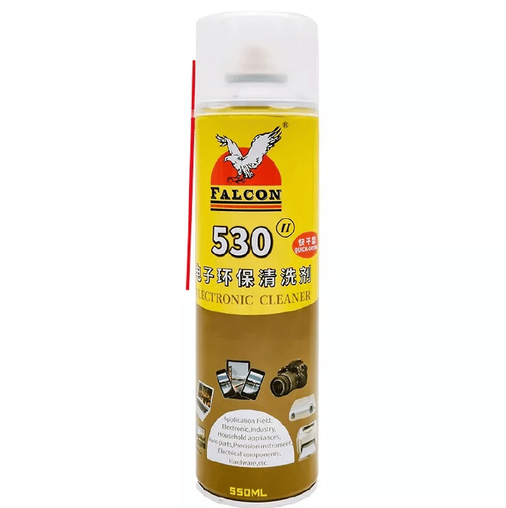 Falcon 530 Electronic Contact Cleaner Solder Flux Cleaner Spray 550ml LCD Phone Board Screen Cleaning PCB