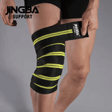 Jingba Support Fitness Pressurized Straps Gym Weight Lifting Leg Knee Compression Training Wraps Elastic Bandages Non-Slip Knee Support Brace High Elastic Compression Kinesiology Protector