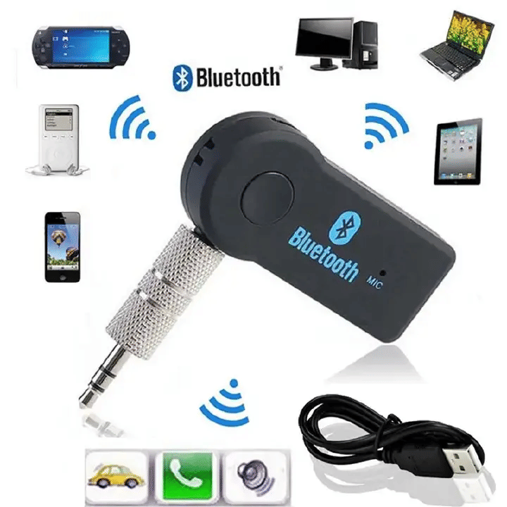 Wireless Car Bluetooth 5.0 Receiver Adapter 3.5mm AUX Audio Stereo Music Hands-Free Kit