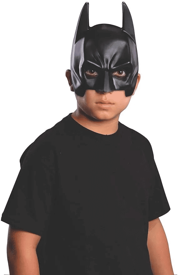 Batman Half Mask for Children Teens and Small Adults Plastic Face
