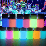 8pcs 20g Fluorescent Glow in the Dark Body Paint UV Blacklight Acrylic Luminous Pigment Night Running Party DIY Gold