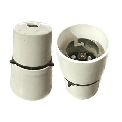 1pc Lamp Holder BC Cord Grip Unswitched White B22 Light Socket Type