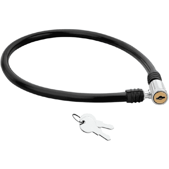 Thick Flexible Cable Lock Metal Iron Sturdy for Door Home Car Bicycle Bike Shop Office Motorbike with 2 Keys