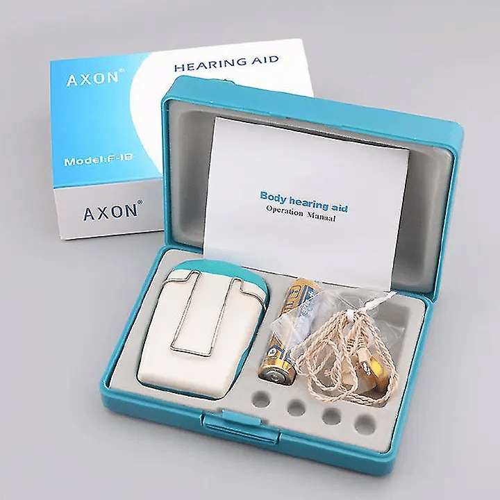Axon F-18 Pocket Hearing Amplifier Powerful Sound Enhancement Wired Box